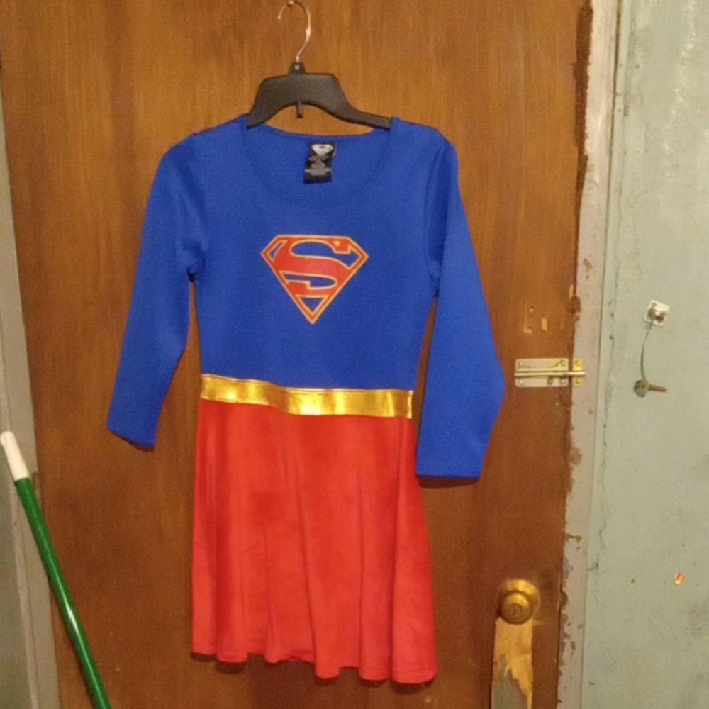 Blue and Red Halloween Costume with Iconic Emblem